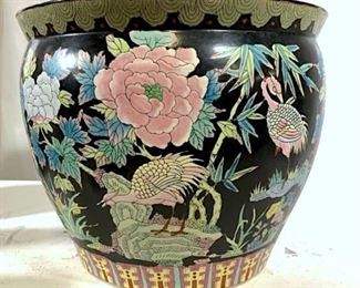 Large Asian Ceramic Planter
