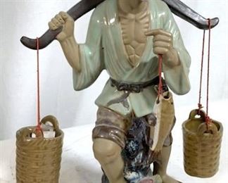 Vintage Ceramic Asian Farmer Figural
