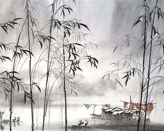 Signed Zhong QI MIN Landscape Painting In Ink
