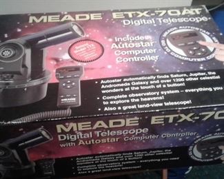 Meade EXT-70 AT Digital Telescope-NIP also tri-pod