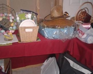Baskets and Spring/Easter decor