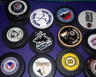 Hockey puck collection