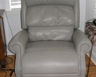 Ultra Comfort Grey Leather Power lift and  Recliner Chair as new