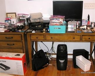 Computer Desk and File Cabinet, lots of interesting Electronic items