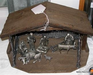H Wilson Pewter Nativity set