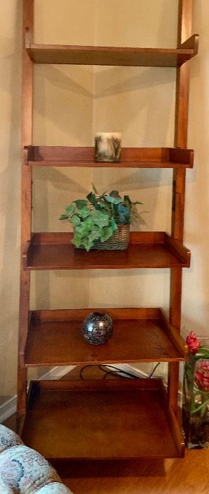 Tier plant shelf. 