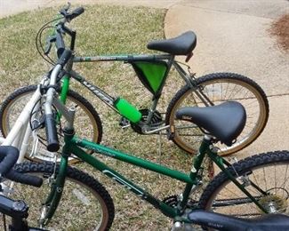 Huffy mountain bikes. 