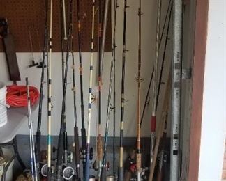 Saltwater fishing rods and reels
