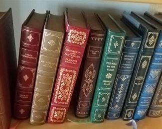 Nice collection of leather bound / gold leaf books. Many Franklin series. 
