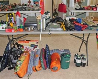 Tons of camping gear