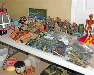 Huge GI Joe 12" collection, clothing, weapons, equipment, gear, some 3 3/4" GI Joes