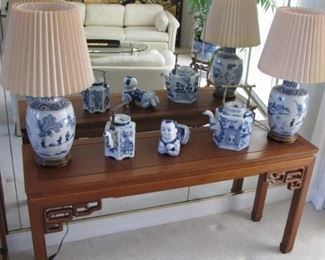 TONS of blue & white pottery
