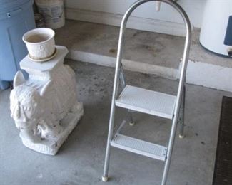 Elephant plant stand, step stool 