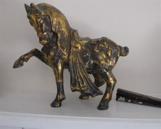 Cast iron winged horse /  Longma - Dragon Horse. 