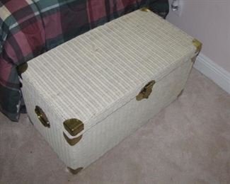 Wicker chests, wood lined.