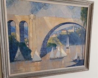 Oil on board by F.M. Lowenguth 1962