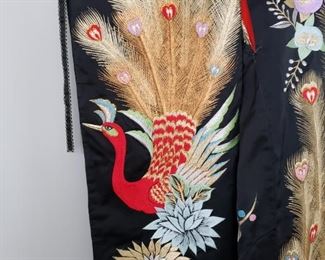 Stitchery on Arm of kimono