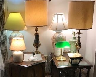 Dolphins, lighting, end tables