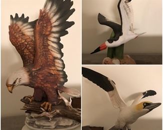 Large bird figurines in mint condition 