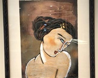 Original Art by G. O'Connor " Face 1800 & Face 1803' Original Acrylic on Paper. 