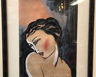 Original Art by G. O'Connor " Face 1800 & Face 1803' Original Acrylic on Paper. 