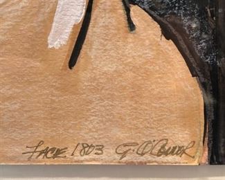 Original Art by G. O'Connor " Face 1800 & Face 1803' Original Acrylic on Paper. 