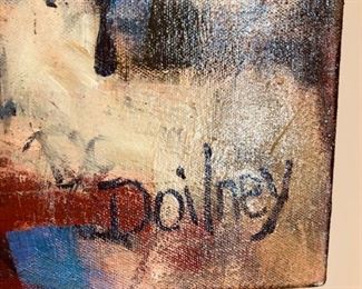 Original Art (Acrylic on Canvas) by Toni Doilney "Pitching Camp" 40 x 40. 