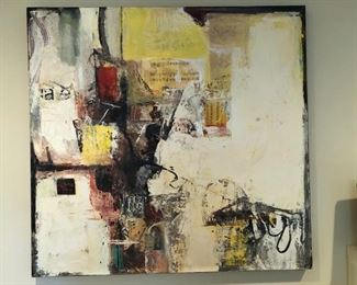 Original Art (Oil on Canvas) by Mark Whitmarsh. "Music Language" 40 x 42. 