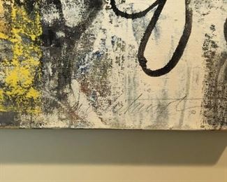 Original Art (Oil on Canvas) by Mark Whitmarsh. "Music Language" 40 x 42. 