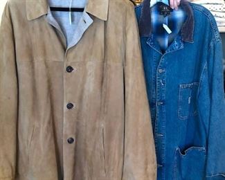 Salvador Ferragamo Mens Suede Jacket & Ralph Lauren Denim.
