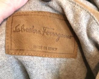 Salvador Ferragamo Mens Suede Jacket