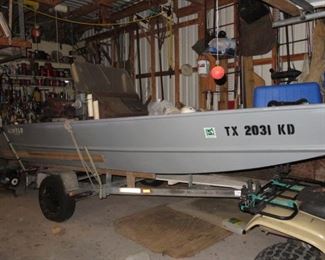 16 foot Aluminum Boat with trailer, yamaha 50 motor