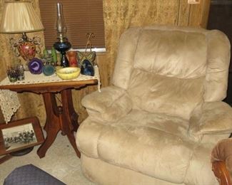 Recliner - Antique Side Table