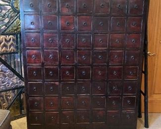 Asian herb apothecary cabinet