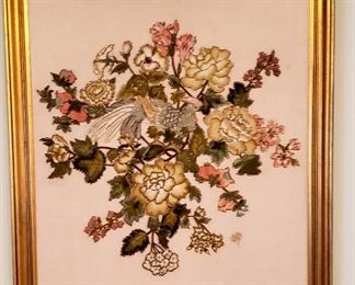 Lighted needlepoint picture