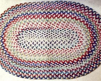 One of two 2 x 3 "braided" rugs
