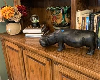 Hippo! Beautiful ornate pottery. 