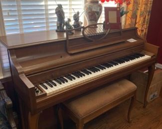 Kimball Electramatic player piano with box of music