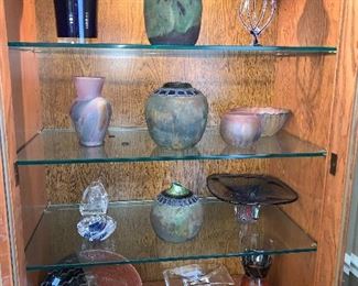 Stunning Pottery & Crystal Coll. Signed pieces!Kosta Boda, A. Jablonski & MORE!