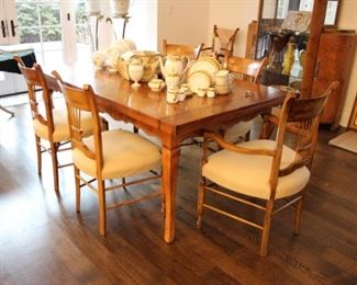 Baker Milling Road refractory table & 6 chairs 