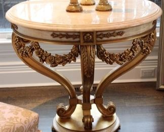 Decorative Crafts "Lupara" marble top center table