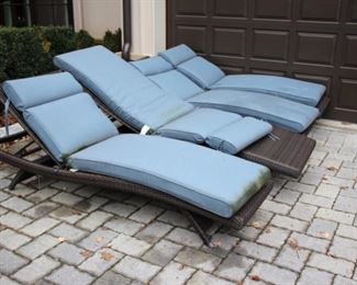 Outdoor chaise lounges