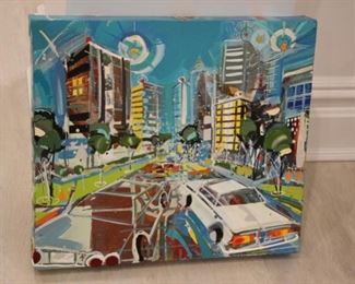 Tom Stephens oil on canvas "21rst Street"