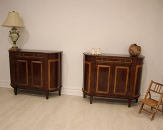 Pair mahogany cabinets 