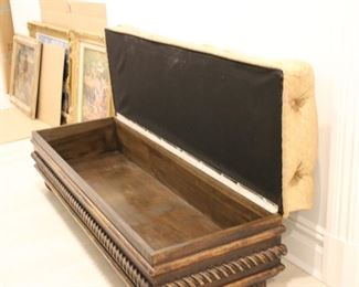 Lift top storage bench