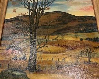 Charles Trumbo Henry "Autumn Hills" oil painting