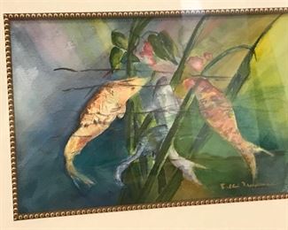 Koi fish watercolor