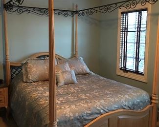 Canopy Bed and Silk Bedding