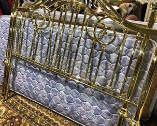 Queen brass bed