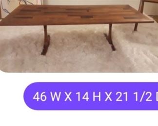 Hand carved teak wood coffee table. Made in the 1960’s